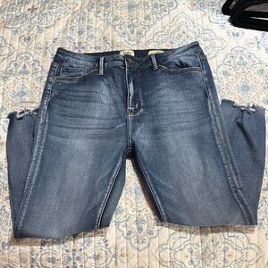 Simple Society Stylish Blue Crop Jeans for Women Size 15